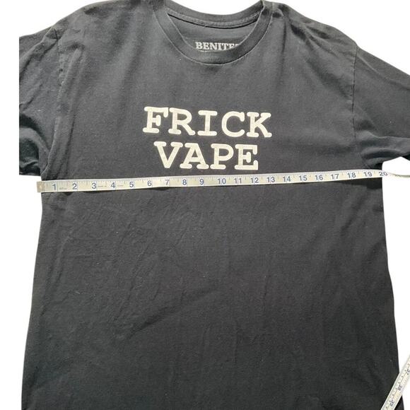 BENITEZ By Baylen Levine Frick Vape T-Shirt Black Mens Size Large 100% Cotton - Picture 5 of 7